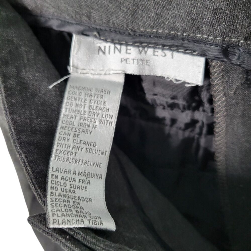 Nine West Womens Size 28? Petite Gray Solid Dress Pants - Picture 2 of 10
